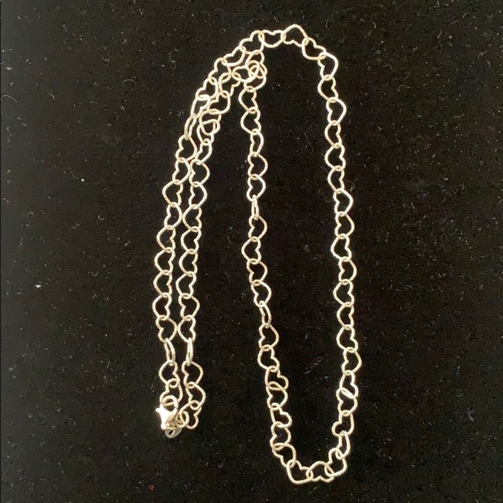 Sterling Silver interlocking heart necklace 20”